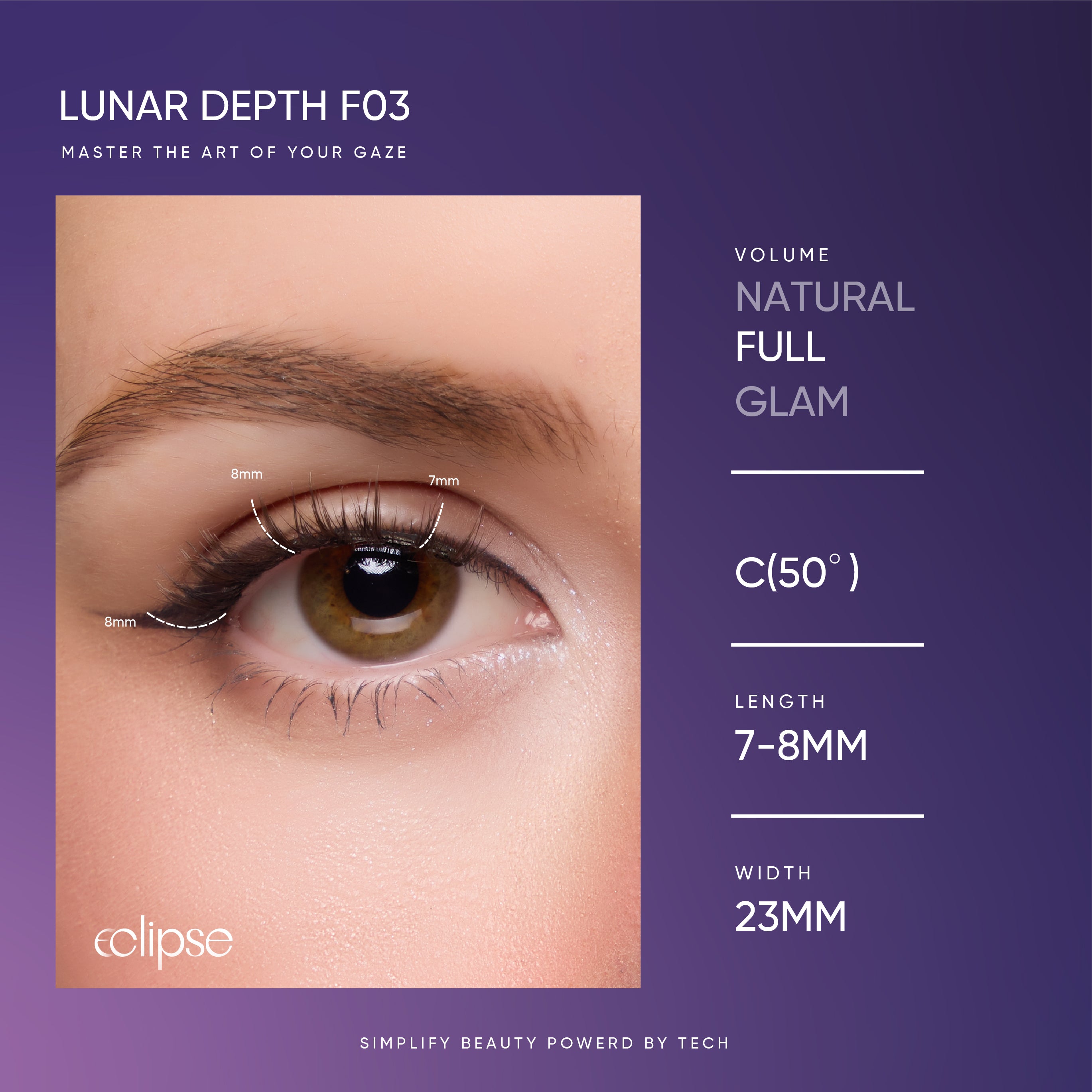 Lunar Depth full magnetic lashes by Eclipse Lashes Australia