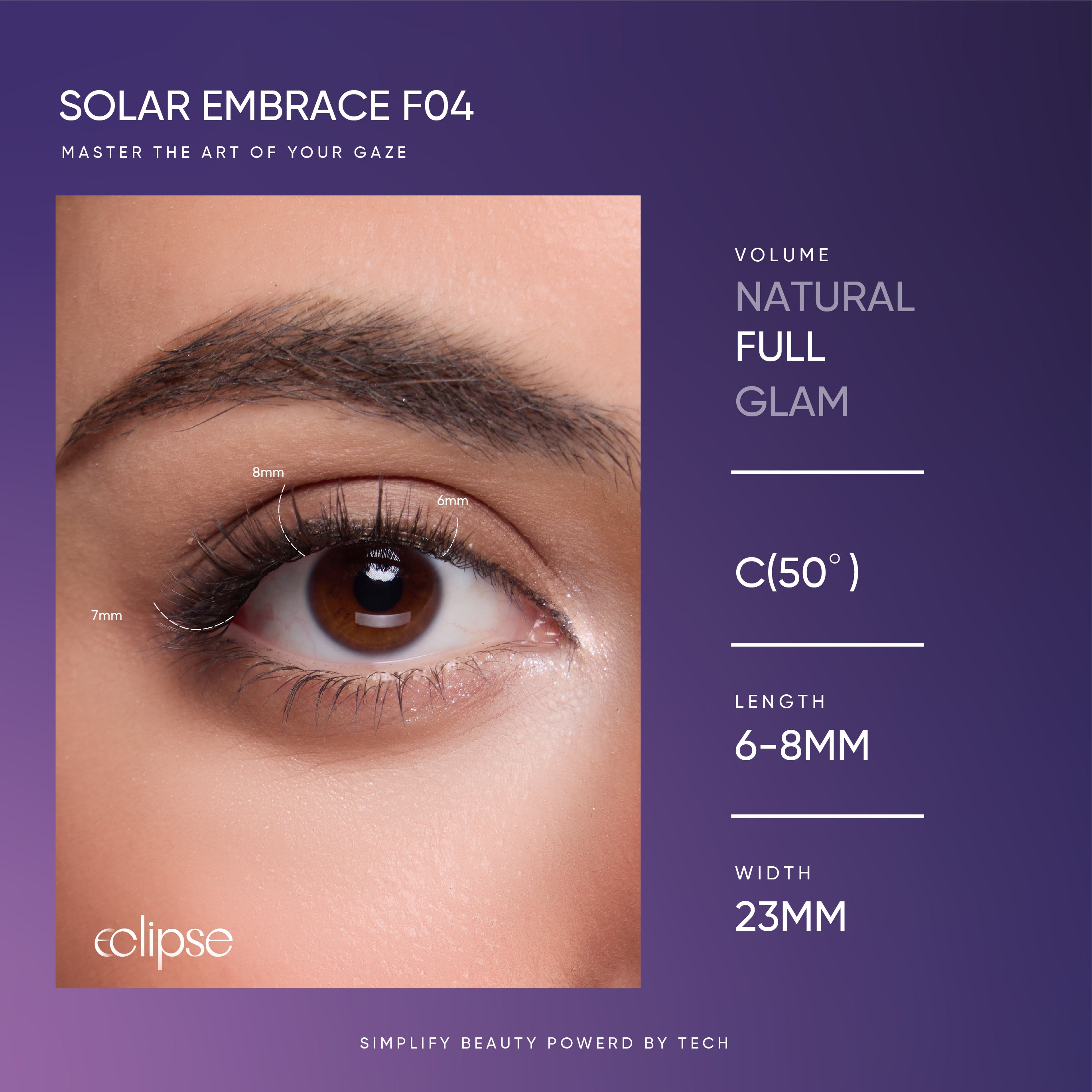 Solar Embrace full magnetic lashes by Eclipse Lashes Australia