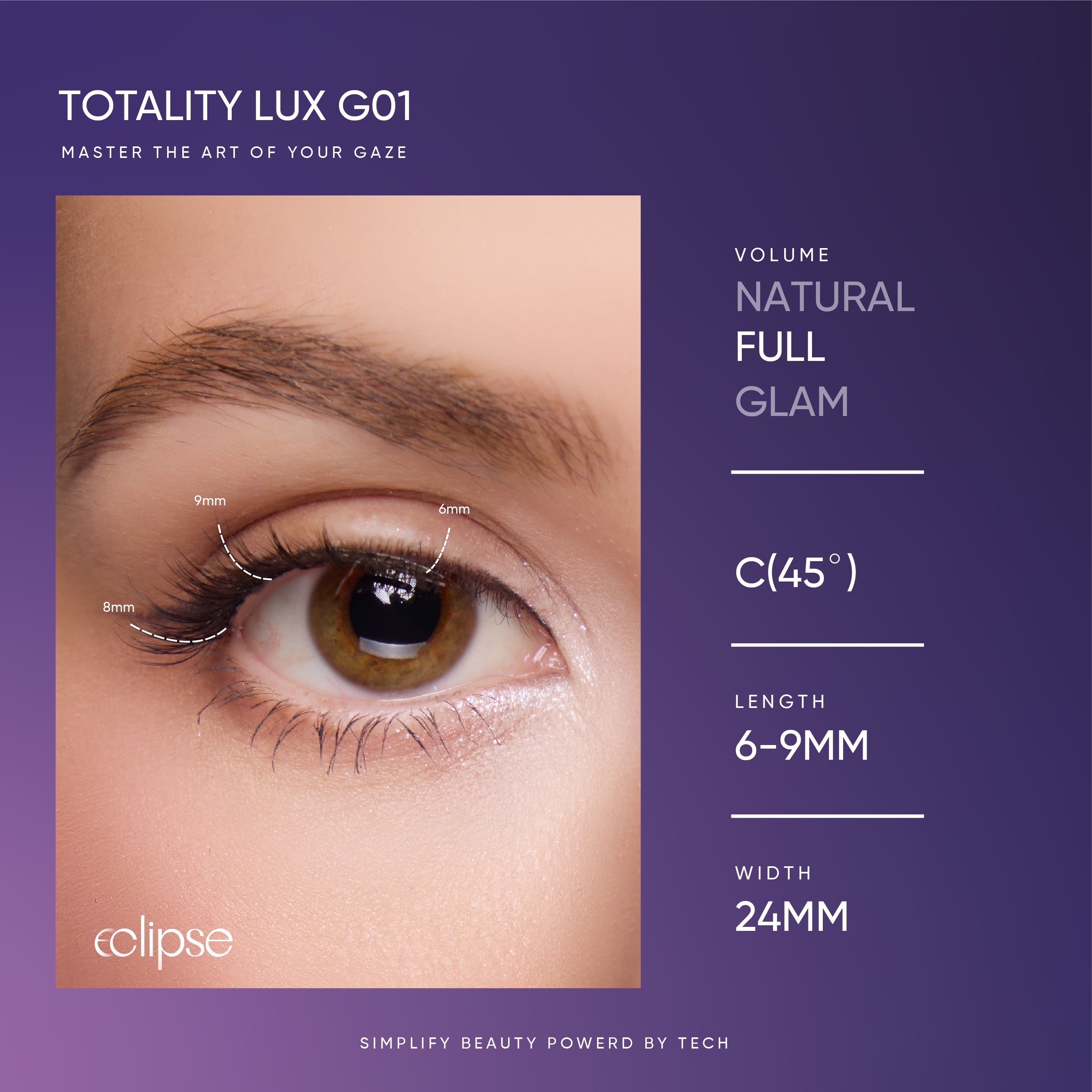 Totality Luxe glam magnetic lashes by Eclipse Lashes Australia