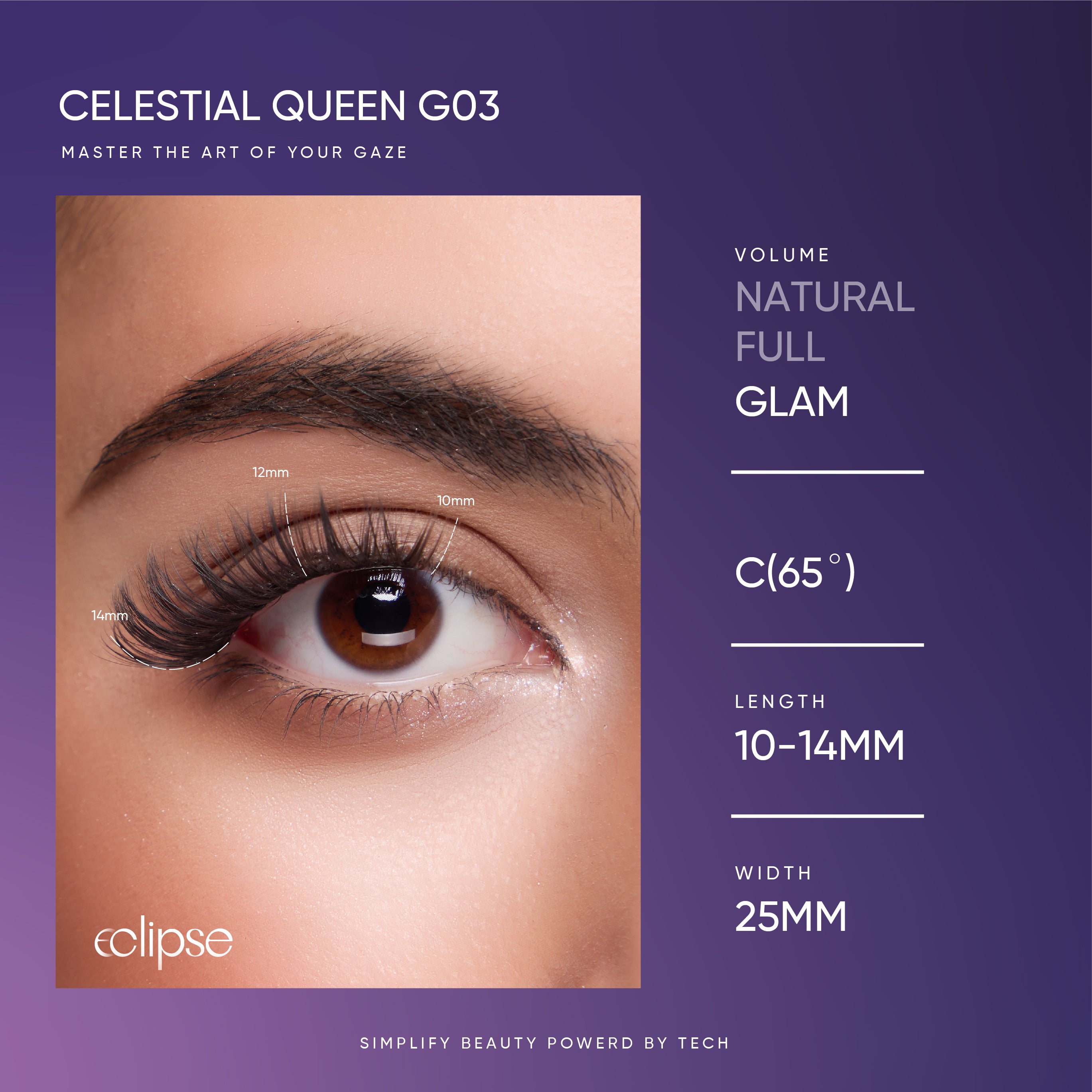 Celestial Queen glam magnetic lashes by Eclipse Lashes Australia