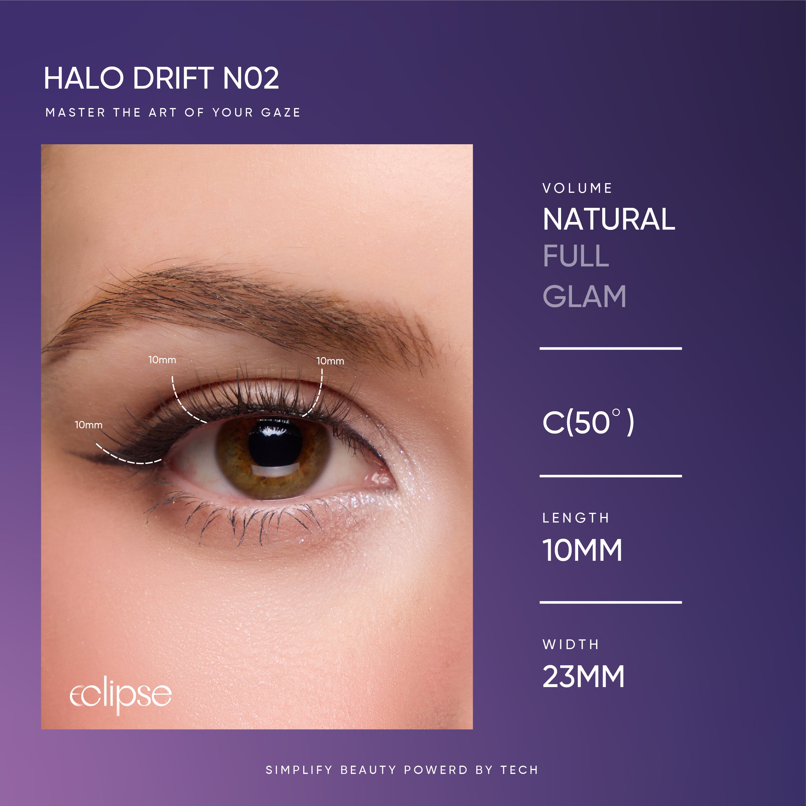 Halo Drift natural magnetic lashes by Eclipse Lashes Australia