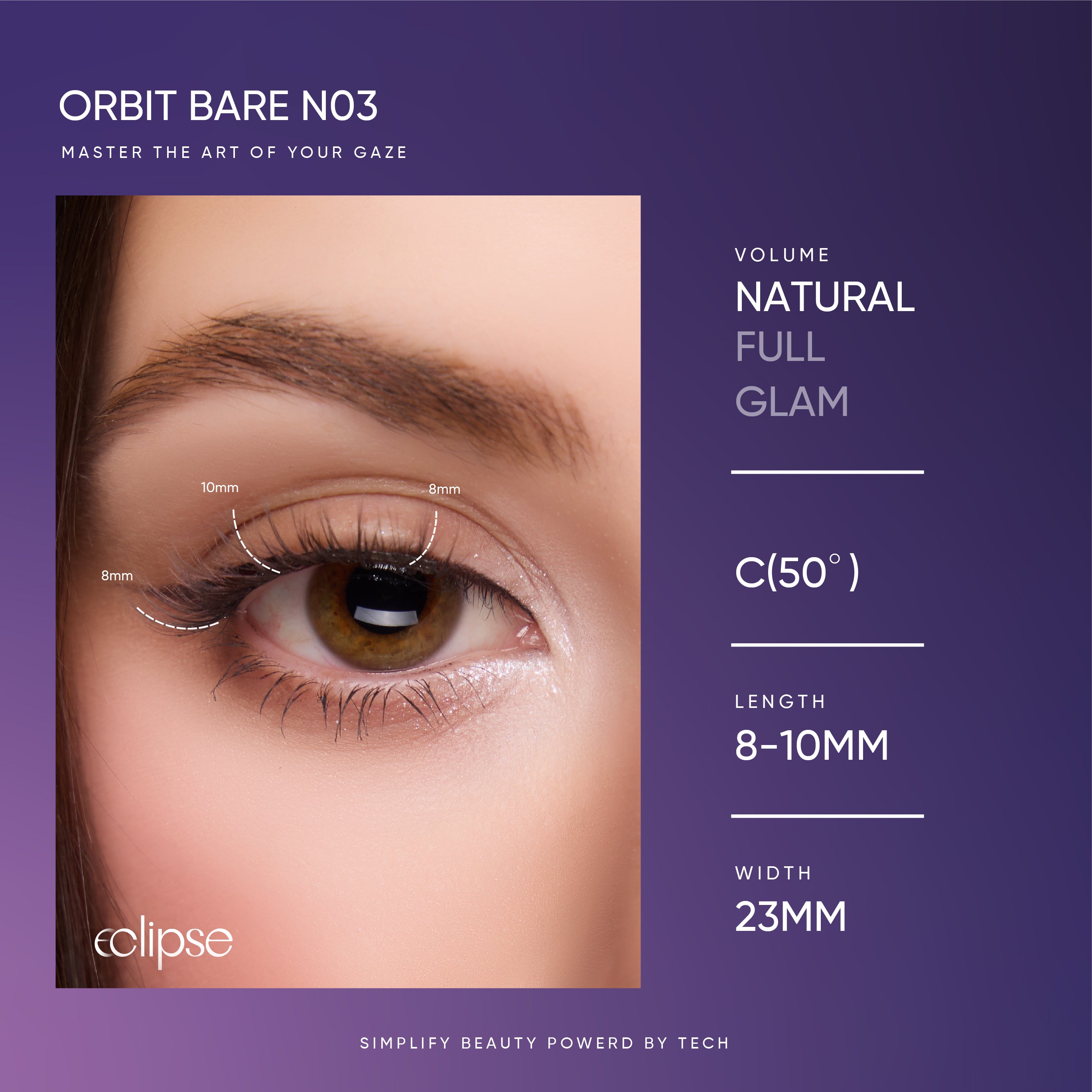 Orbit Bare natural magnetic lashes by Eclipse Lashes Australia